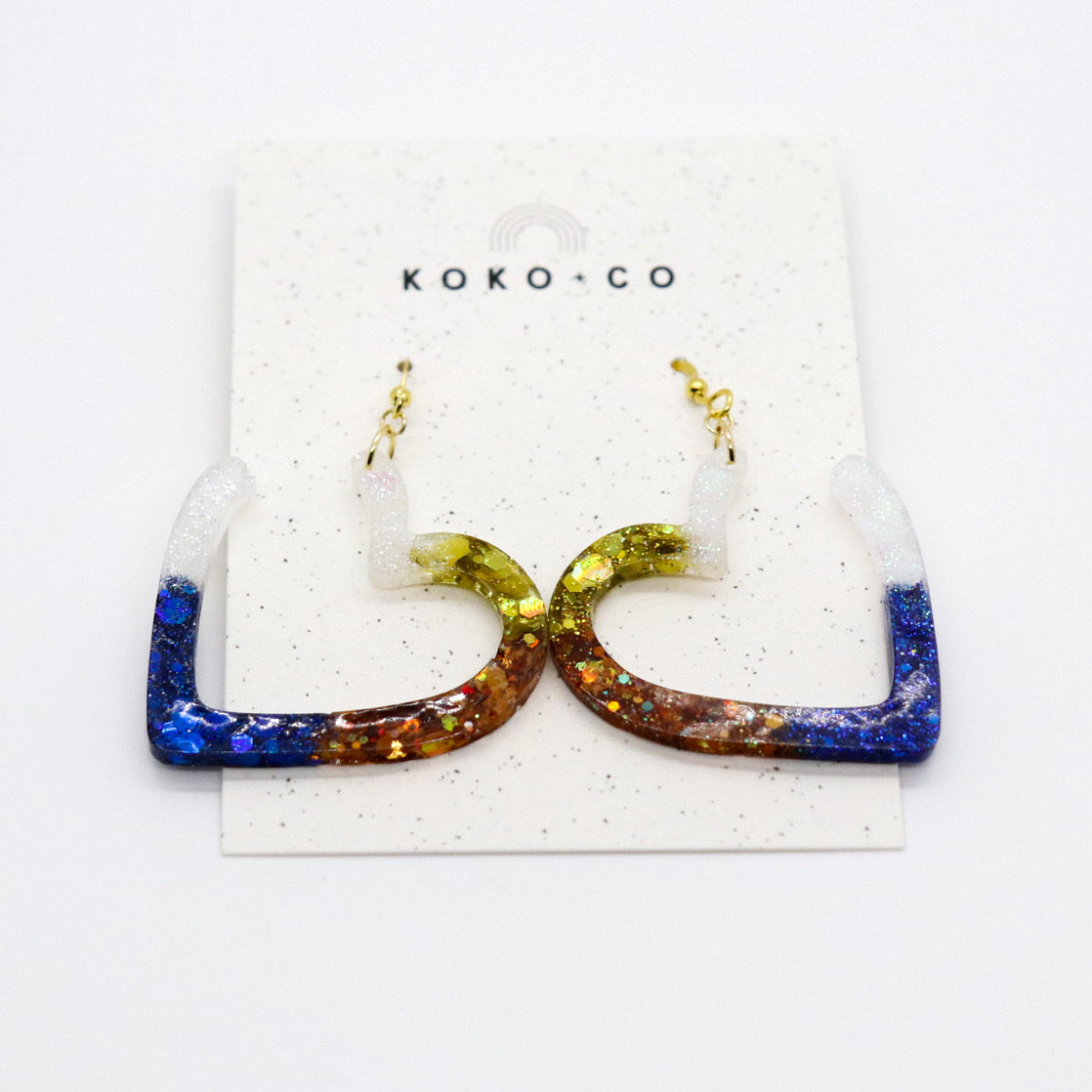 H-Town Heart Glitter Earrings