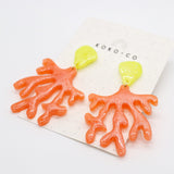 Coral Earrings in Orange & Yellow