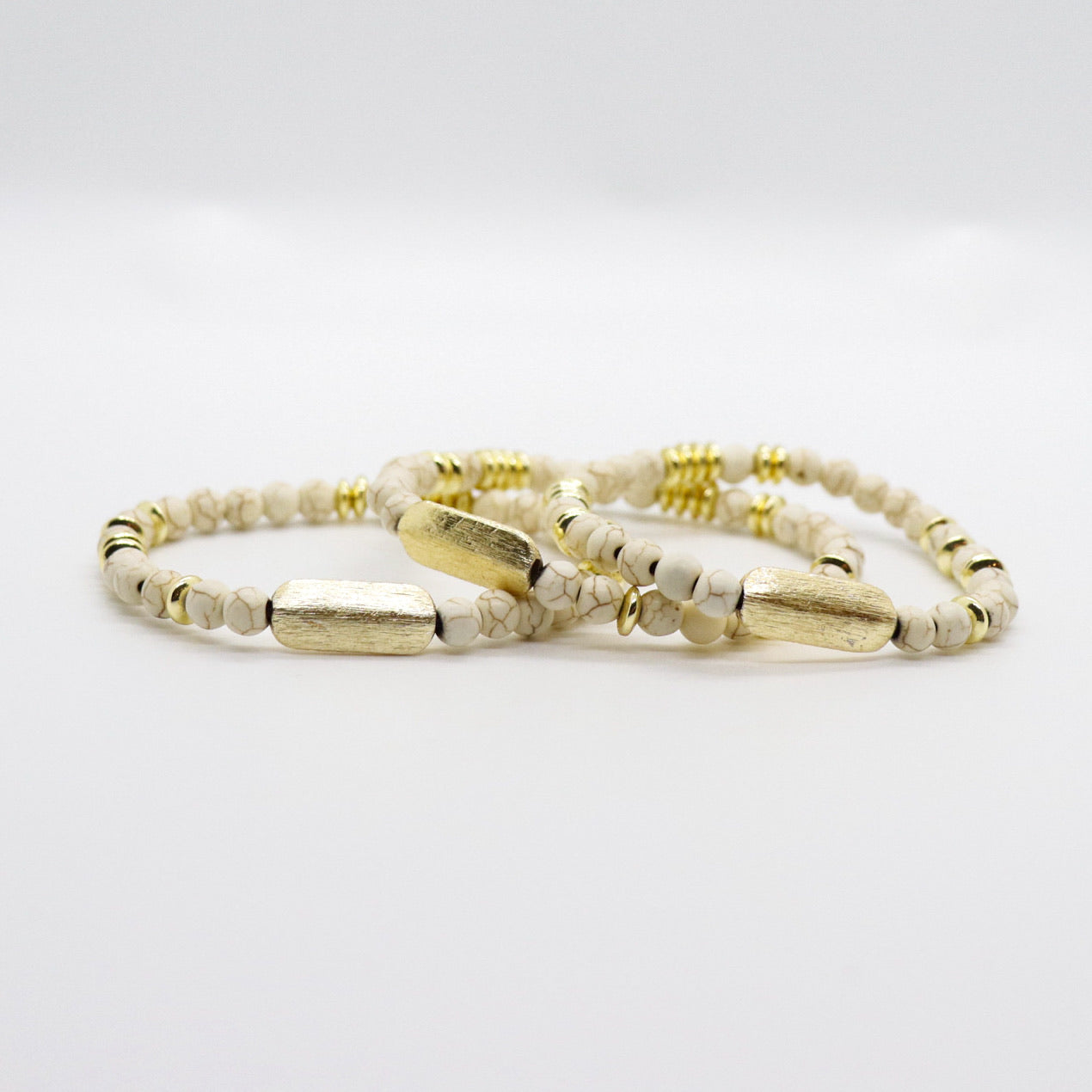 White Turquoise Bead Bracelet