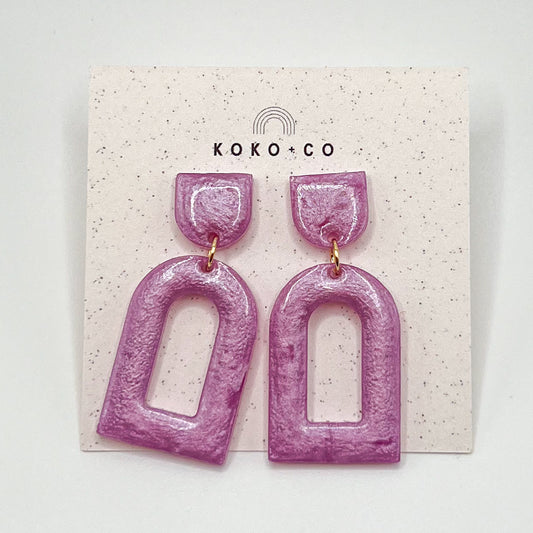 Arched Earrings in Lilac