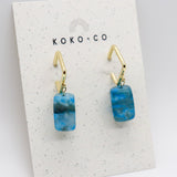 Huggie Turquoise Drop Earrings