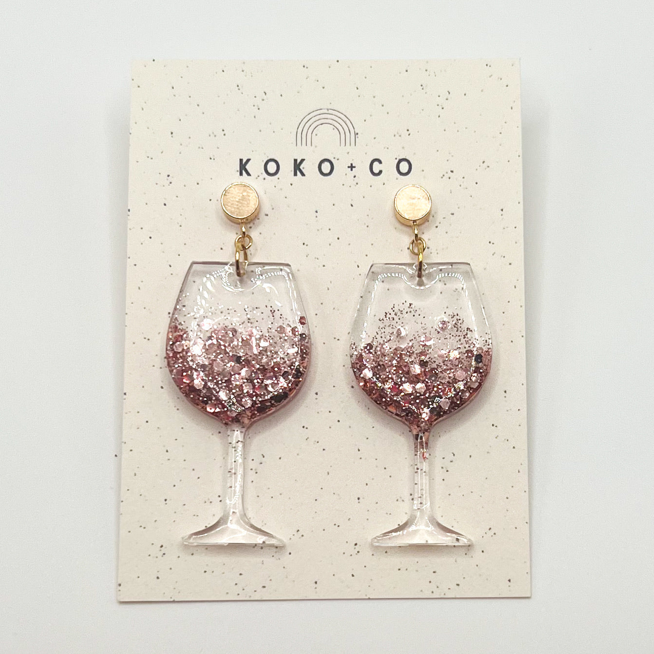 Pour the Wine Earrings in Rose’