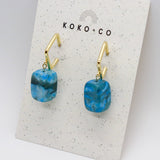 Huggie Turquoise Drop Earrings