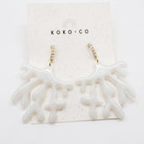 Luxe Coral Earrings in Pearl & Pearl Huggie
