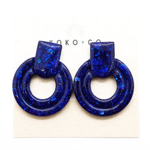 Whistler Sparkle Stud Earrings in Blue