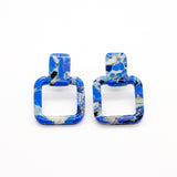 Telluride Stud Earrings in Blue Stone