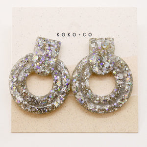 Whistler Sparkle Stud Earrings in Diamond Glitter