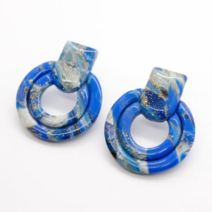 Whistler Stud Earrings in Blue Stone