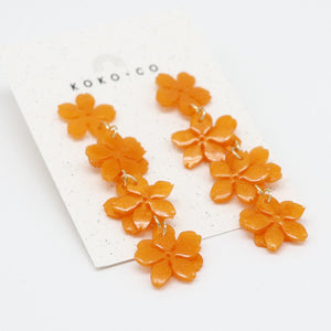 Wisteria Earrings - Orange