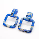 Telluride Stud Earrings in Blue Stone