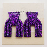 Taos Sparkle Stud Earrings in Purple