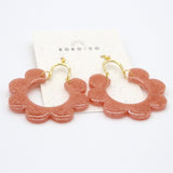 Petal Earrings in Coral Pearl