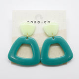 Marina Earrings in Turquoise & Neon Yellow