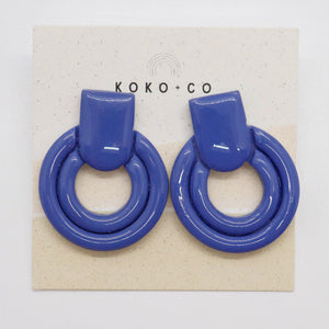 Whistler Sparkle Stud Earrings Blue Lavender