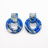 Whistler Stud Earrings in Blue Stone