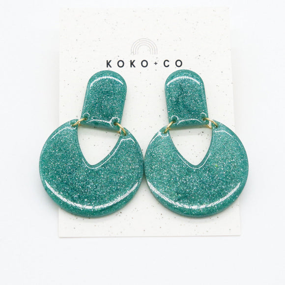 Spin You Around Earrings in Teal