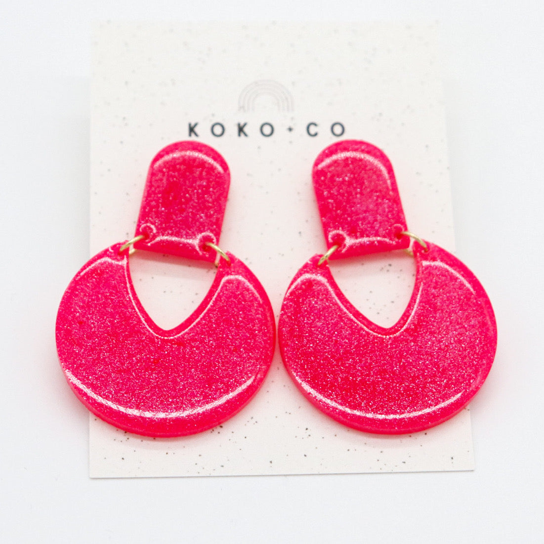 Spin You Around Earrings in Hot Pink