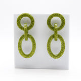 Chain Link Earrings in Wasabi