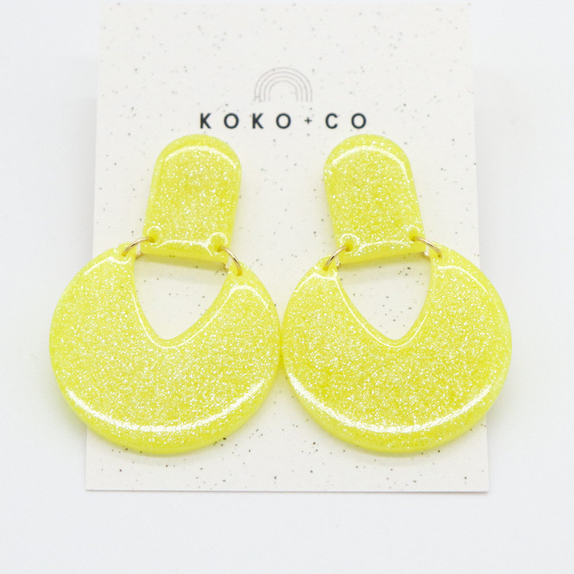 Spin You Around Earrings in Neon Yellow