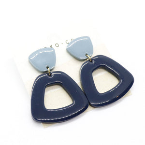 Marina Earrings in Navy & Sky Blue