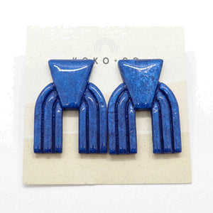 Taos Sparkle Stud Earrings in Blue Shimmer