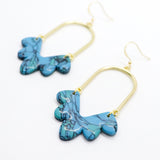 Ruffled Up Earrings in Faux Turquoise