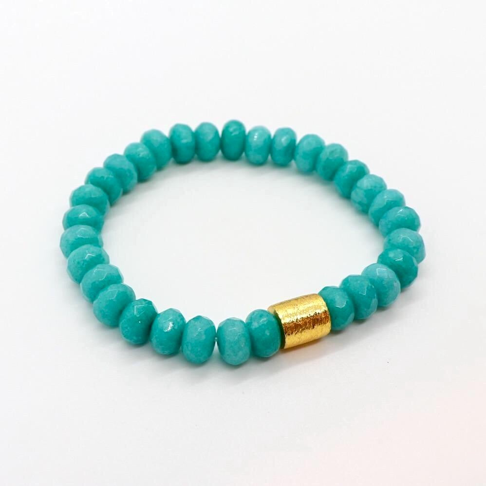 Aqua Dark Jade Bracelet