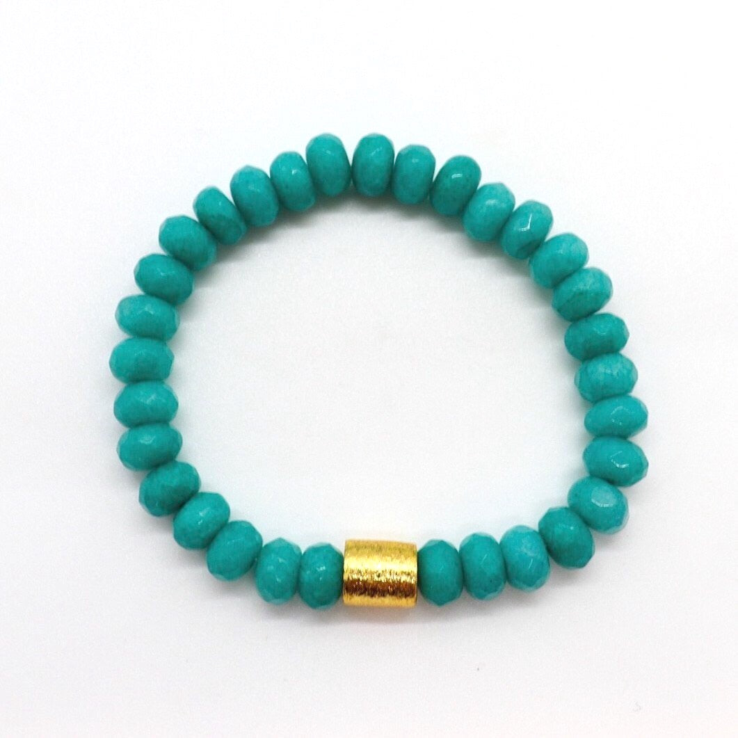 Aqua Dark Jade Bracelet