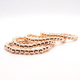 Smooth Rose Gold Bead Bracelet - 6mm