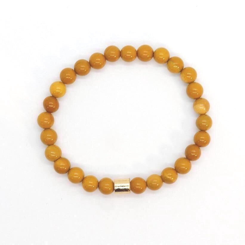 Natural Australian Yellow Mustard Mookaite Jasper Bracelet