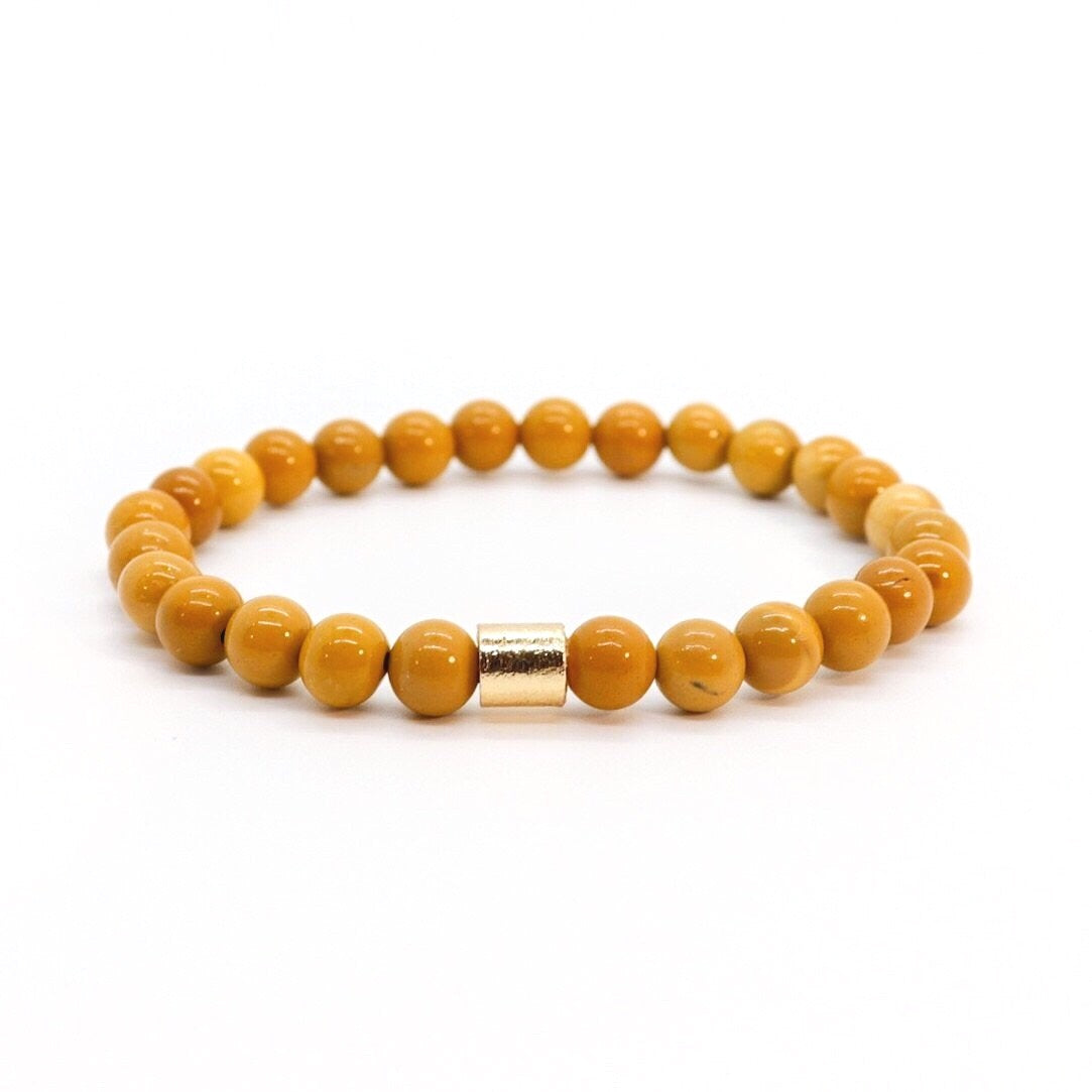 Natural Australian Yellow Mustard Mookaite Jasper Bracelet