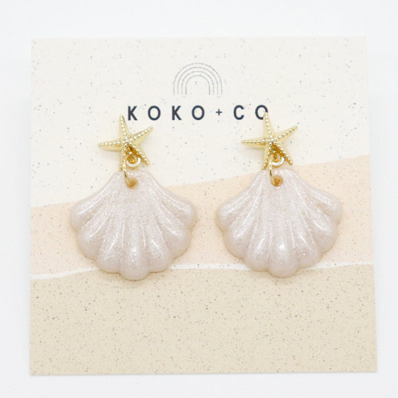 Starfish Seashell Earrings